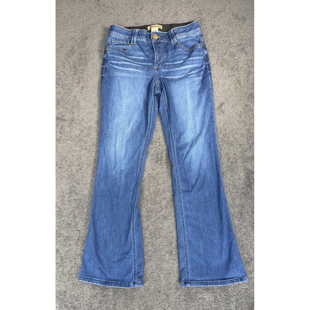 Democracy Ab Solution Blue Bootcut Jeans Womens Size 10 Mid Wash Stretch Denim